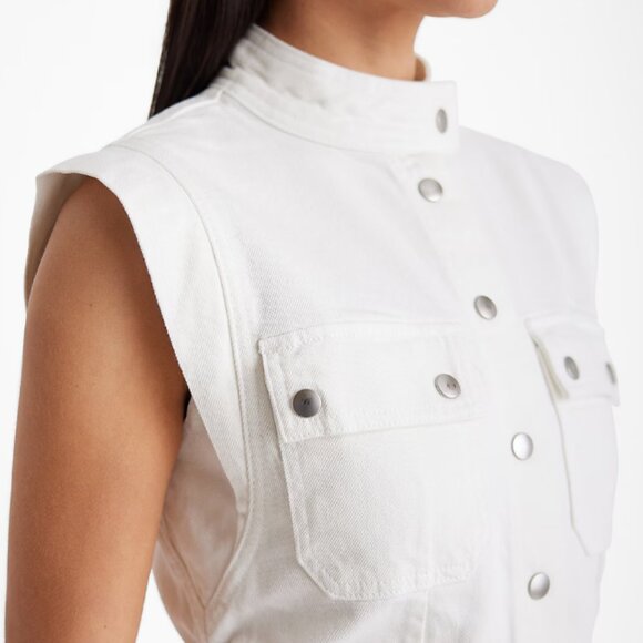 NWT Express Denim Button Front Utility Mini Dress - XL - Picture 4 of 4